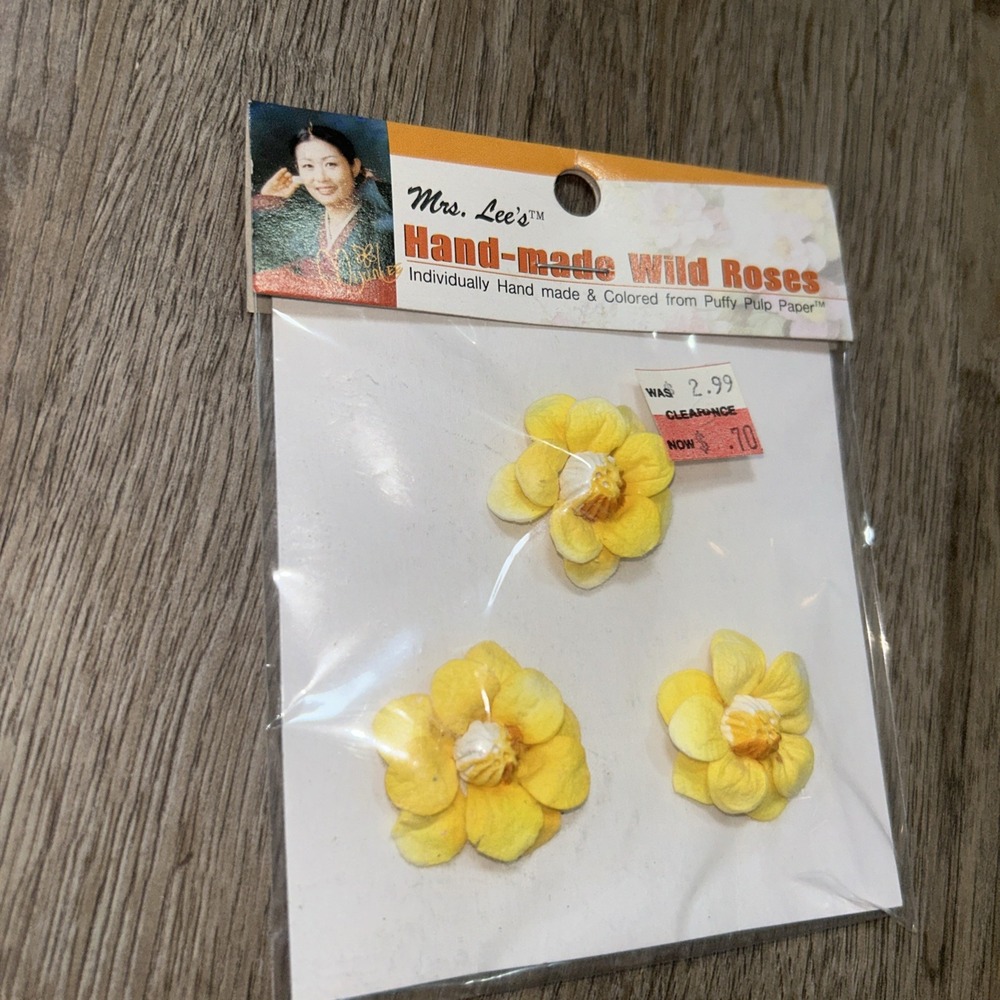 Sealed Mrs Lee's Hand Made Wild Roses Puffy Pulp Paper - Picture 3 of 4